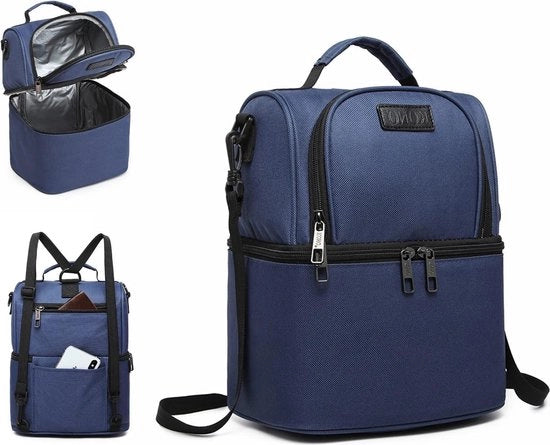 Borsa Insolata a Isolamento Termico 10L - Zaino per Picnic e Sport - Uomo Donna - Blu