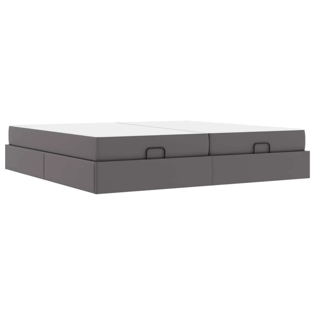 Struttura letto con materasso con materasso 2 pcs Grigio PVC 3399443