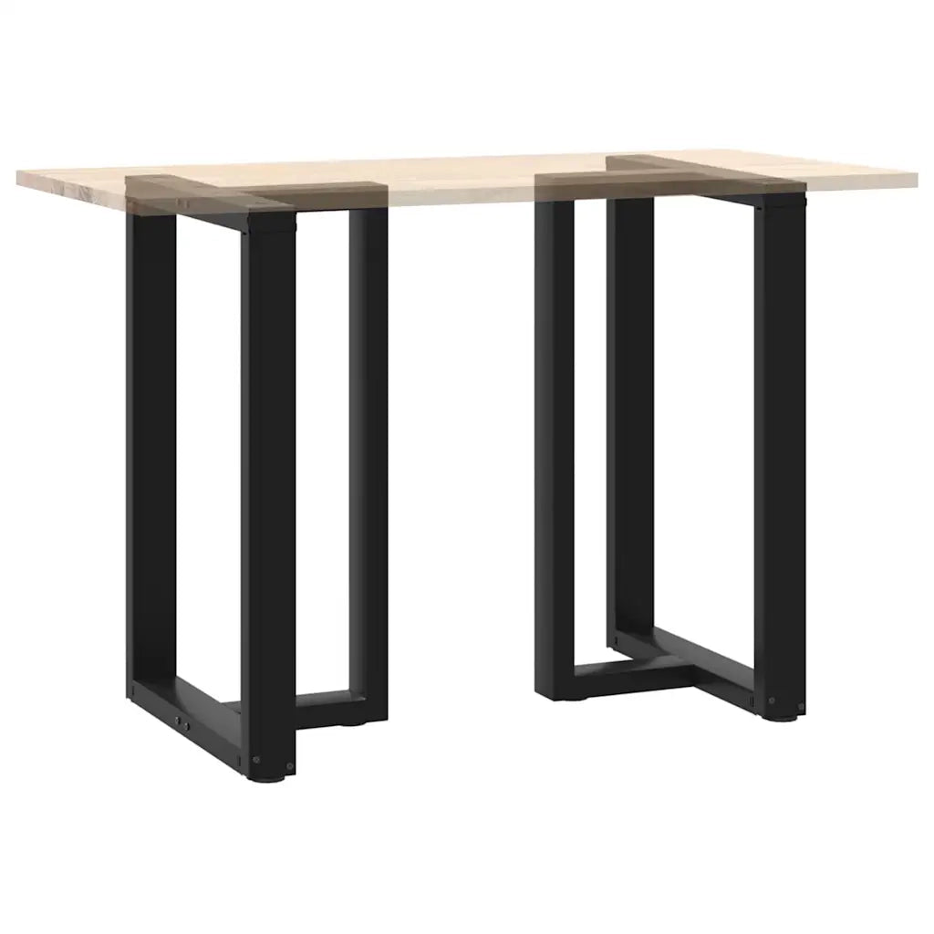 Gambe per tavolo da bar a forma di T 2 pz | Piede del tavolo nere 60x35x(90-91) cm in acciaio
