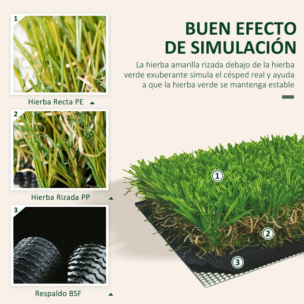 Tappeto Erba Sintetica 3x1 m ¨C Minimal ¨C Verde 25mm