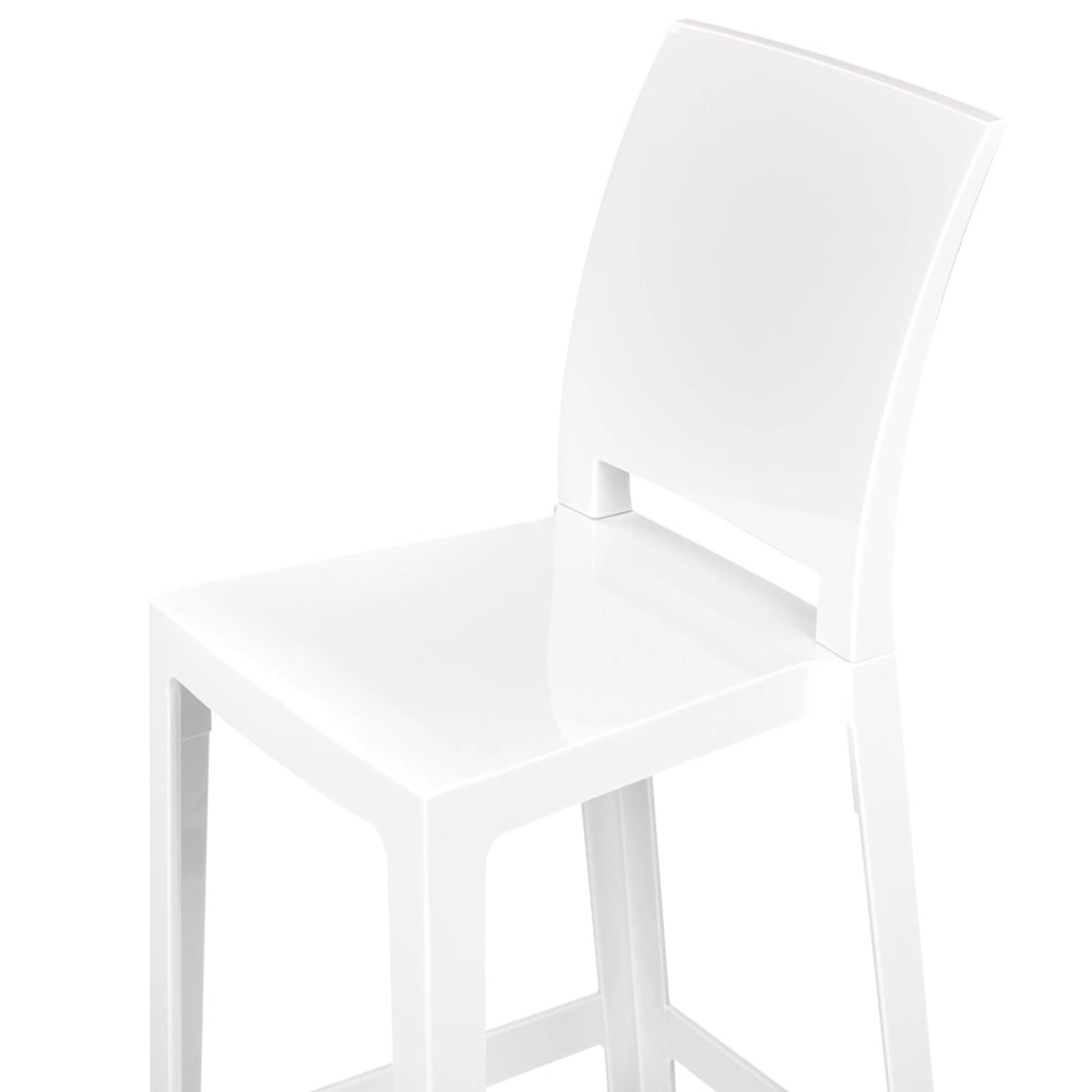 Set di 2 sgabelli da bar plastica bianco sedie da bar sedia alta cucina moderno