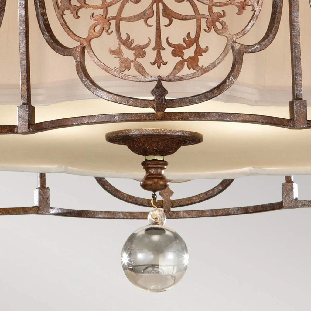 Plafoniera Feiss Marcella bronzo britannico 3xE27 60W Ø54cm