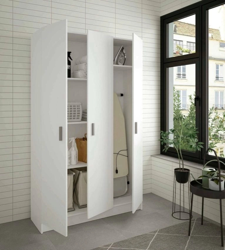Vado, Armadio Multiuso Grande 4 Ripiani, 103.8x180h cm Bianco