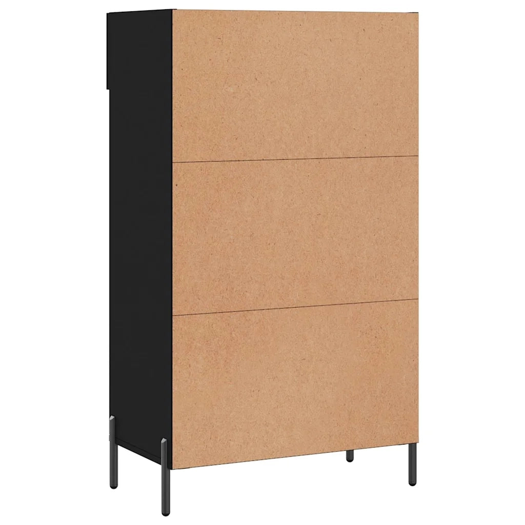 Scarpiera-Scaffale per scarpe Nera 60x35x105 cm in Legno Multistrato 931204
