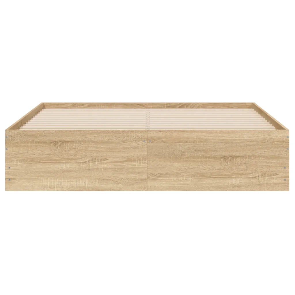 Giroletto Cassetti-Struttura Letto con contenitore Rovere Sonoma 150x200 cm Legno Multistrato 131717