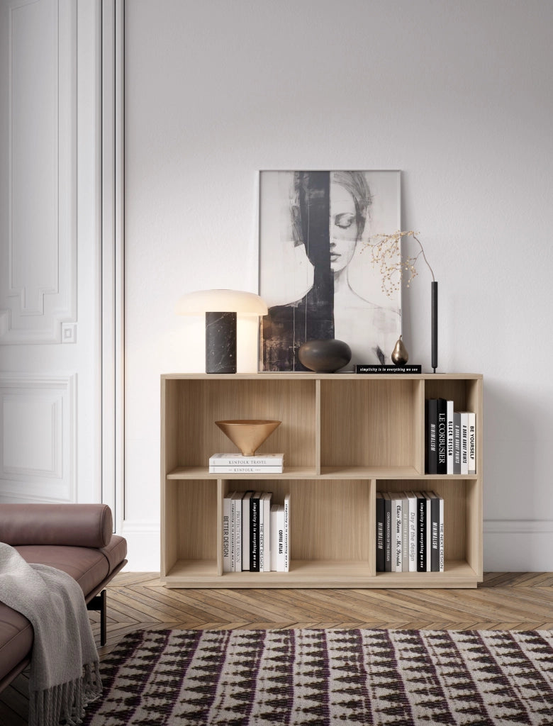 Libreria Herdasa effetto noce chiaro 80x119x32