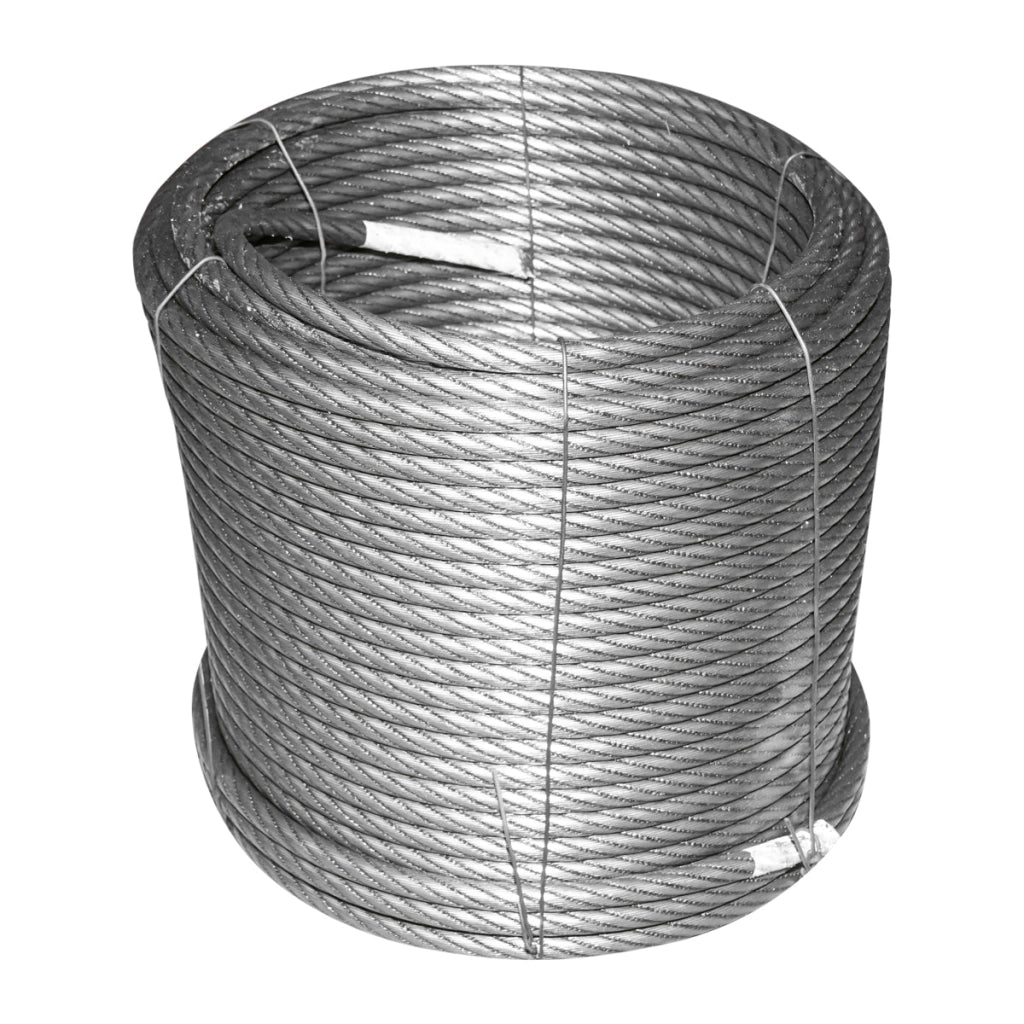 Cavo per verricello in acciaio 6x25, Ø 13mm con anima metallica 100m/rotolo, 0,95kg/1m