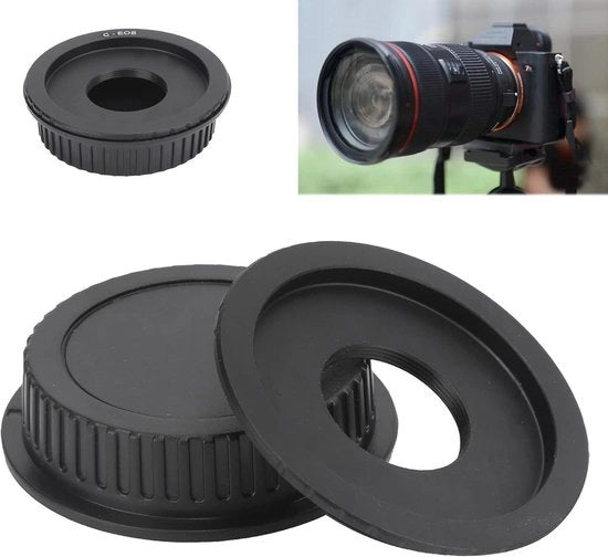 Adattatore C Mount a EF per Fotocamera Canon EOS - Adattatore per Lenti EF/EF-S per Fotocamera Canon - Modello per Fotocamera Canon EOS con C Mount e Lenti EF