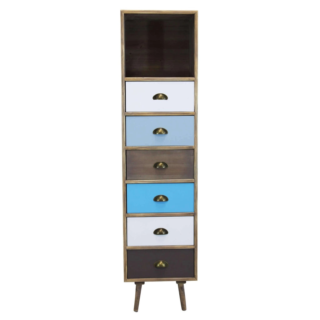 Cassettiera per soggiorno Industrial in Legno cm 40x36 5x144 - WILLY