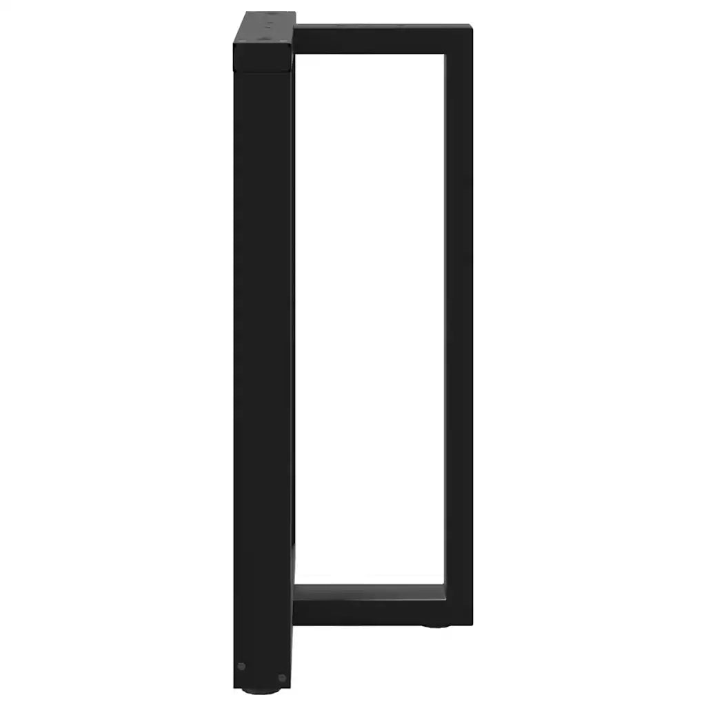 Gambe per tavolo da bar a forma di T 2 pz nere 60x35x(90-91) cm in acciaio 4013080