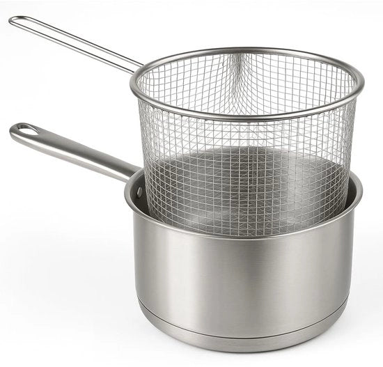 Pentola Professionale in Acciaio Inossidabile - Ø 16 cm - Pentola Induzione - Ideale per Piccoli Formati