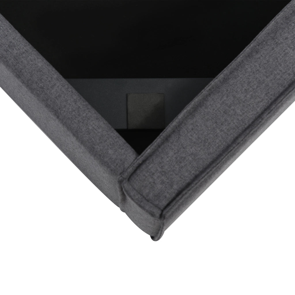 letto imbottito cotone grigio 90 x 200 cm