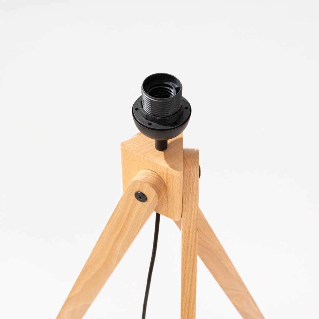 Lampada da terra treppiede legno blu paralume E27 SKUMRA