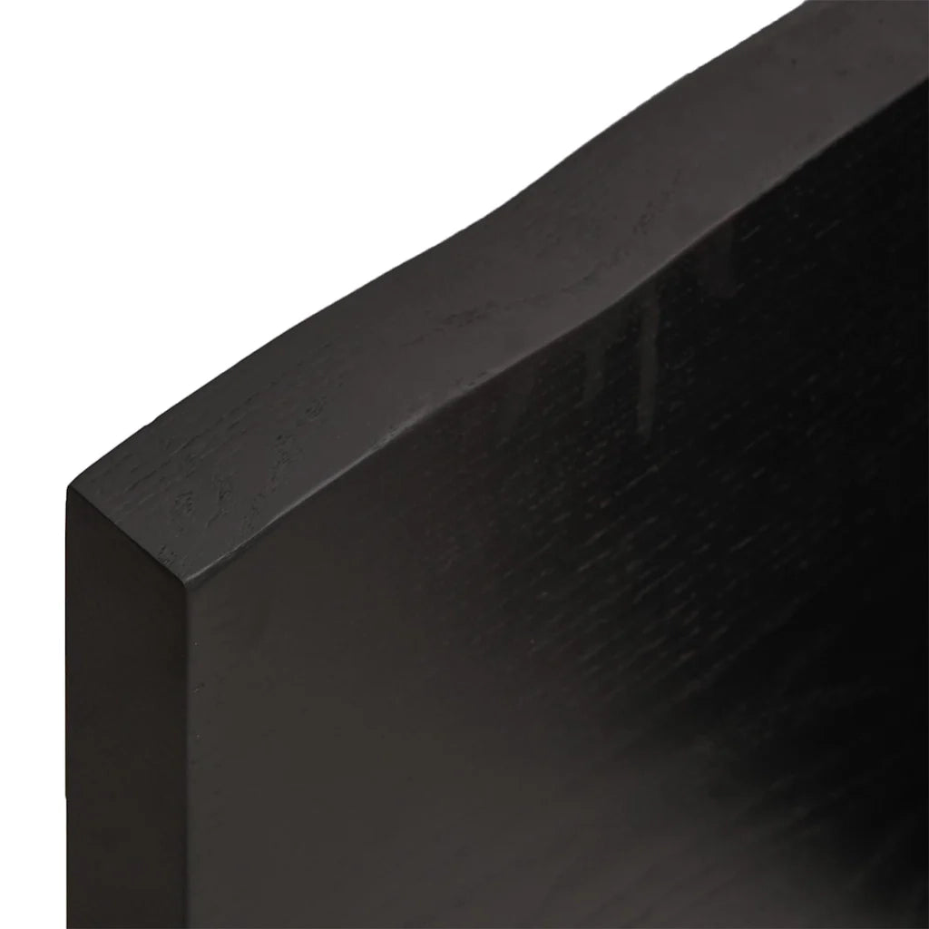 Mensola | Ripiano | Scaffale Marrone Scuro 120x50x(2-4) cm Massello Rovere Trattato