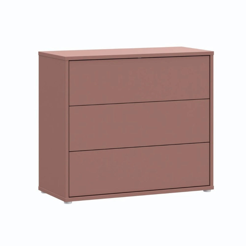 Cassettiera Medea 3 cassetti in colore terracotta