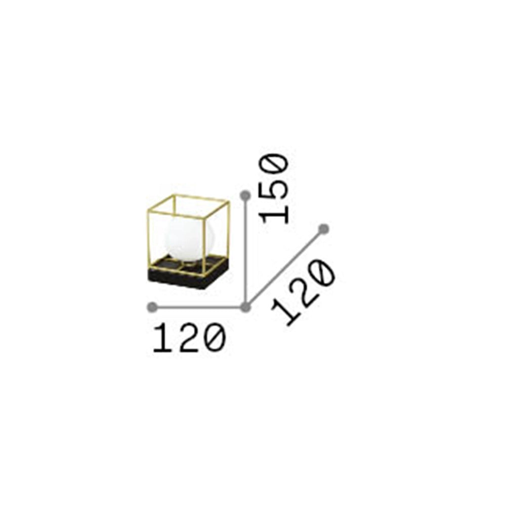 Lampada Da Scrivania Contemporanea Lingotto Metallo Ottone 1 Luce G9 3W 3000K