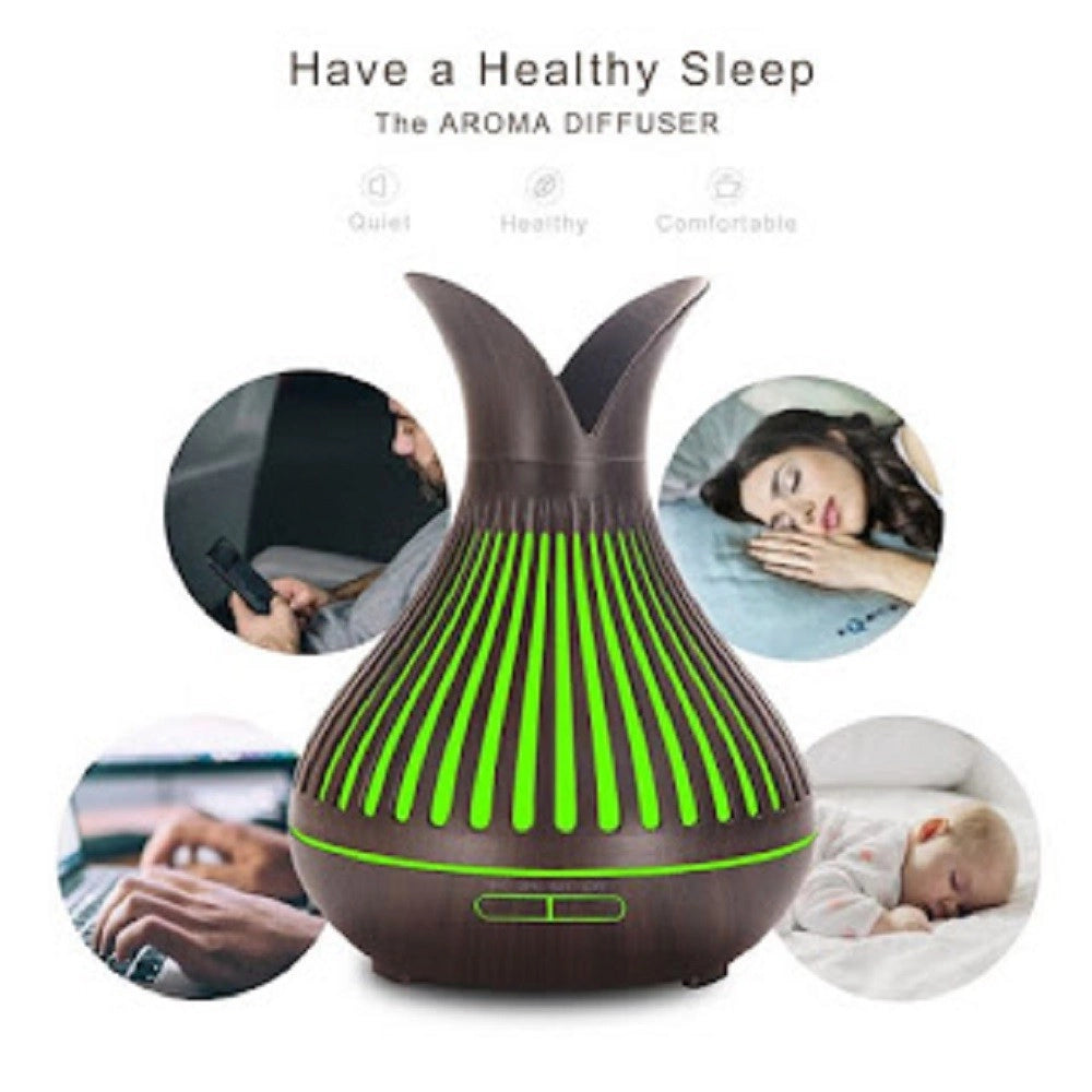 Trade Shop - Diffusore Aromi Umidificatore Ultrasuoni 500ml 8w Aromaterapia Elettrico Tx-8359 -