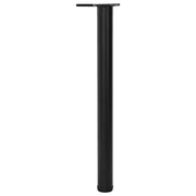 Set Gambe per Tavolo 4 pz | Piede del tavolo Nere Regolabili in Altezza 710 mm