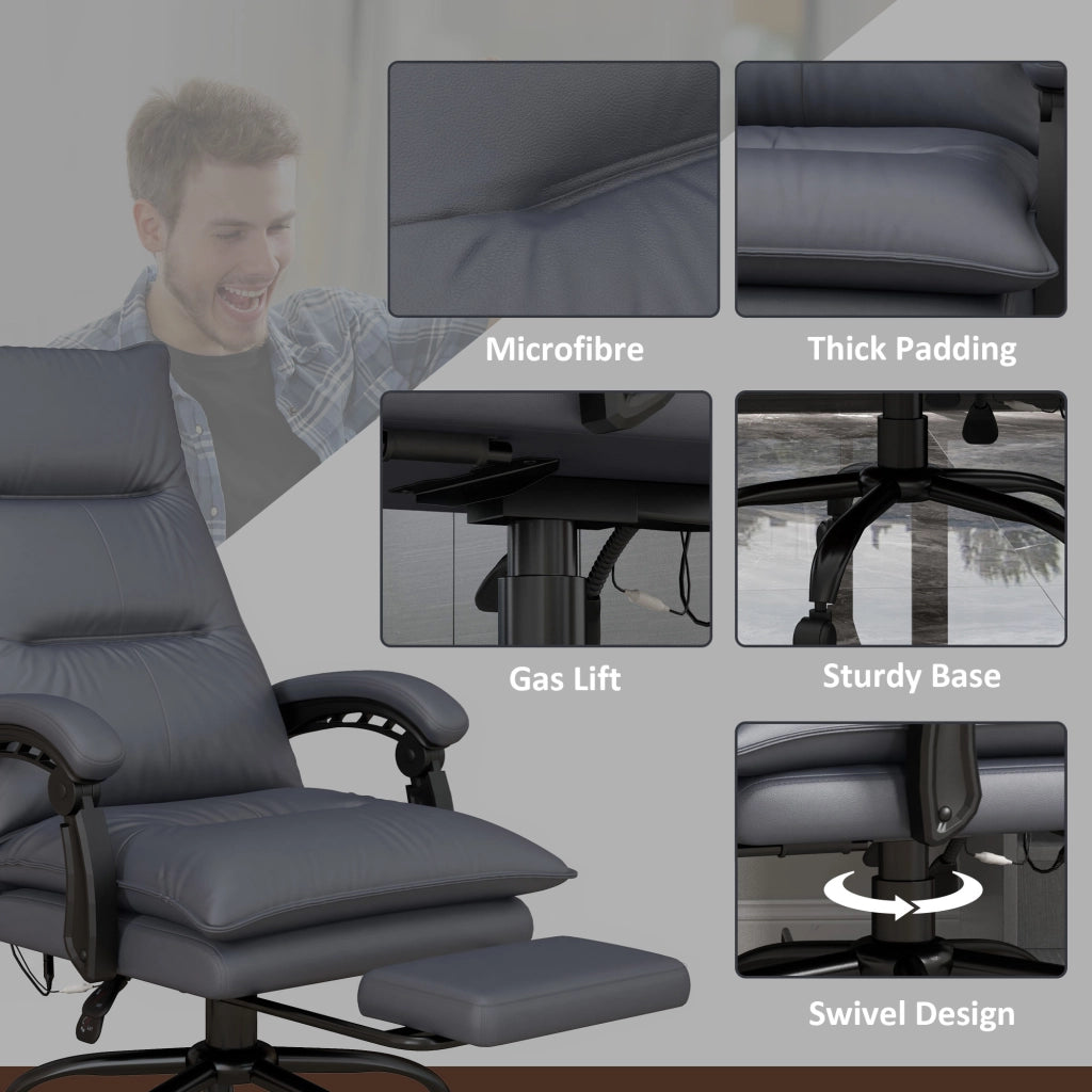 Sedia da ufficio con massaggio e riscaldamento ¨C Minimal ¨C Grigio scuro