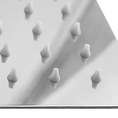 Kit doccia braccio 25 cm e soffione rettangolare 25x15 cm cromato lucido