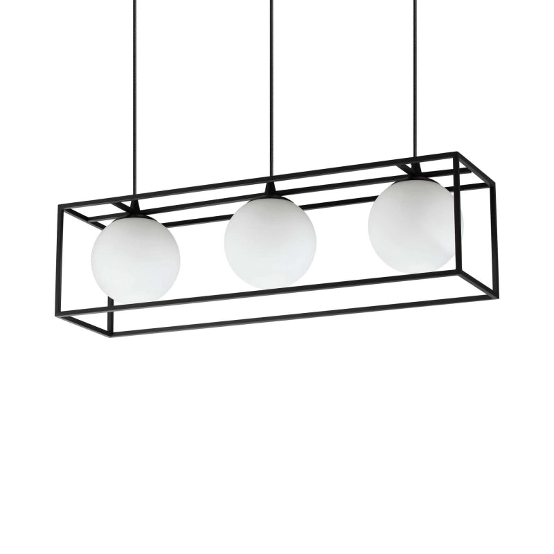 Lampada A Sospensione Lingotto Sp3 Nero Ideal-Lux