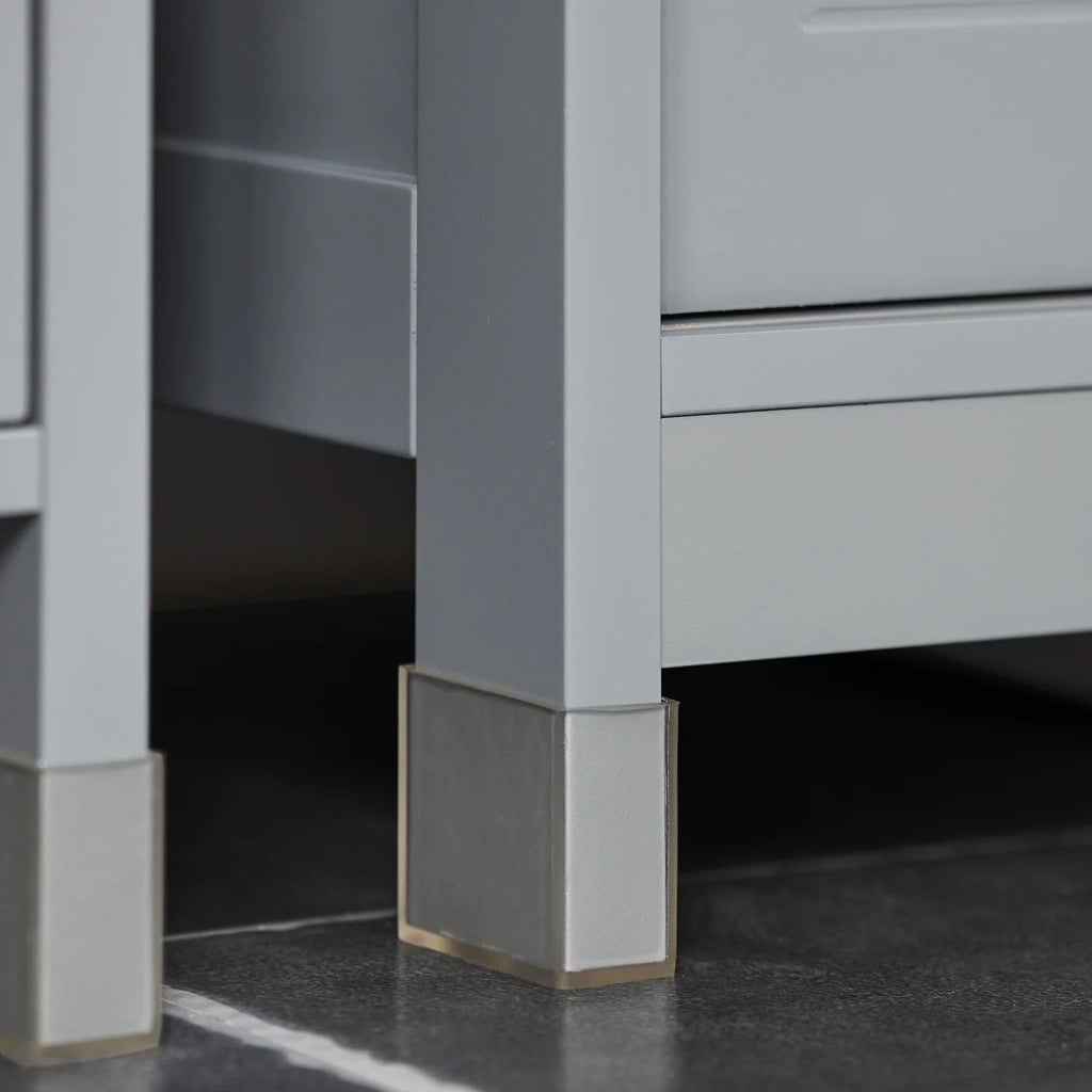 Mobile Sottolavabo Per Bagno Con Poggiapiedi FRG128-II-SG SoBuy