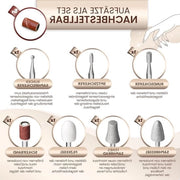 Accessori elettrici per levigatura per set di manicure - 12 pezzi di accessori professionali per pedicure e manicure - Various sostituti di alta qualità per affilare