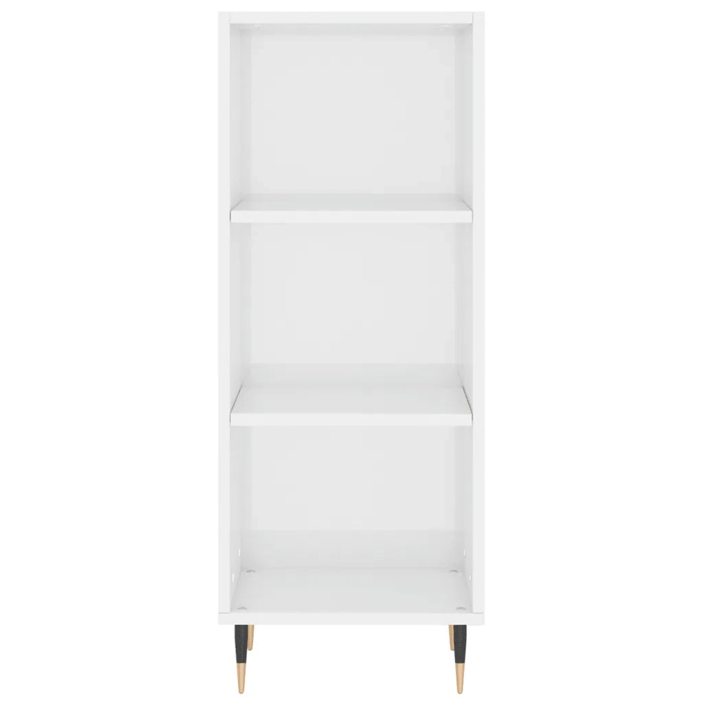 Credenza Bianco Lucido 34,5x32,5x90 cm in Legno Multistrato 828710