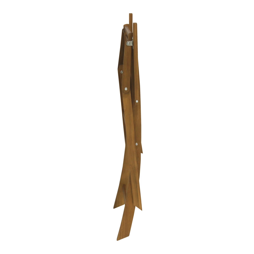 Set di 2 sedie pieghevoli da giardino Simo in legno di acacia, con dettagli in alluminio (56x53x92 cm)