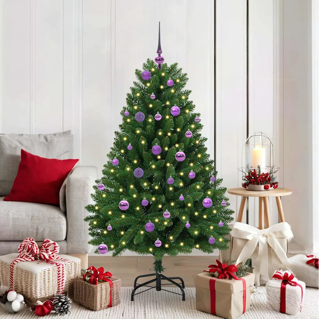 Albero di Natale | Decorazioni natalizie artificiale Verde 150 cm PVC e Metallo