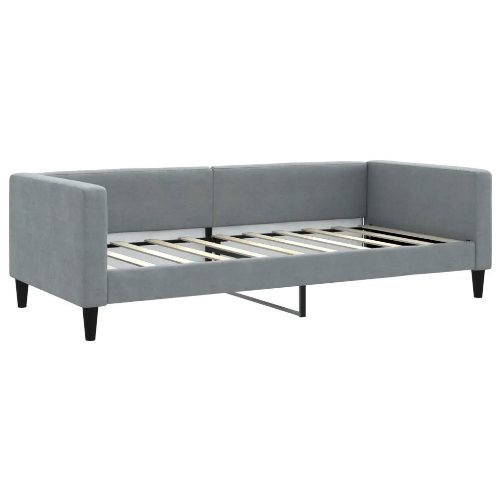 Letto singolo | Letto per adulti | Letto da Giorno Grigio Chiaro 90x190 cm in Tessuto