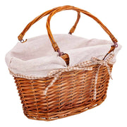 Cesto in vimini foderato 39x24x24/32h cm