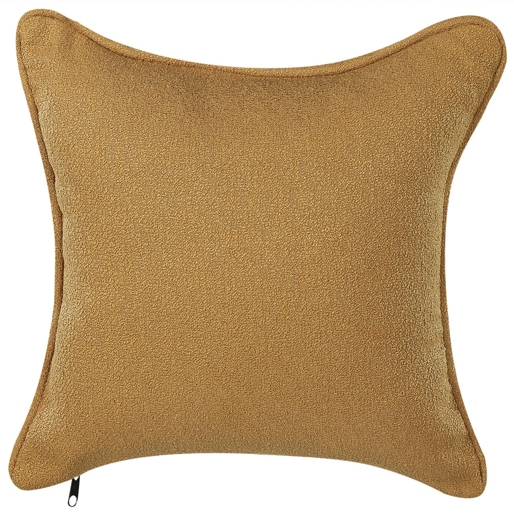 Chaise longue Destra in poliestere giallo con cuscino e gambe metallo da salotto