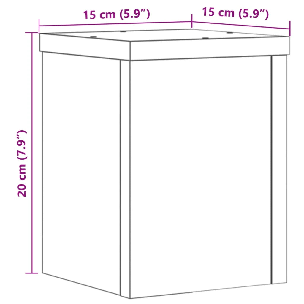Portavasi mobili per fiori set da 2 legno ingegnerizzato Sonoma marrone 02_0045347