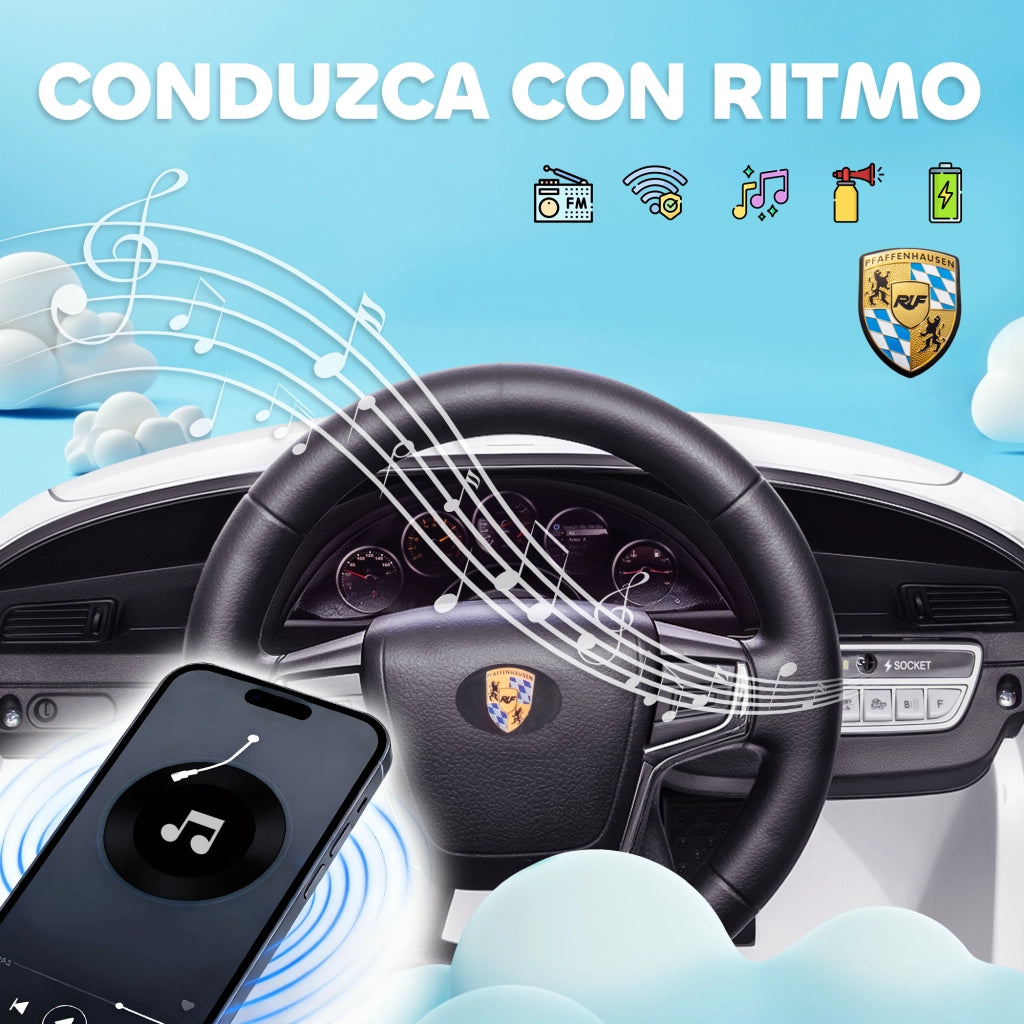 Auto Elettrica per Bambini RUF CTR 3 ¨C zephmum ¨C Bianco