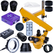 Mikroscopio Trinoculare Rosfix Neptune Pro – Zoom 7–45x con Fotocamera 51MP 4K, Lente Barlow 0.5x, Illuminatore LED 56x