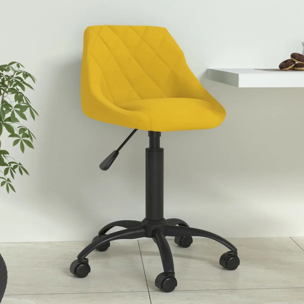 Sedia da Pranzo Giallo Senape in Velluto 335367