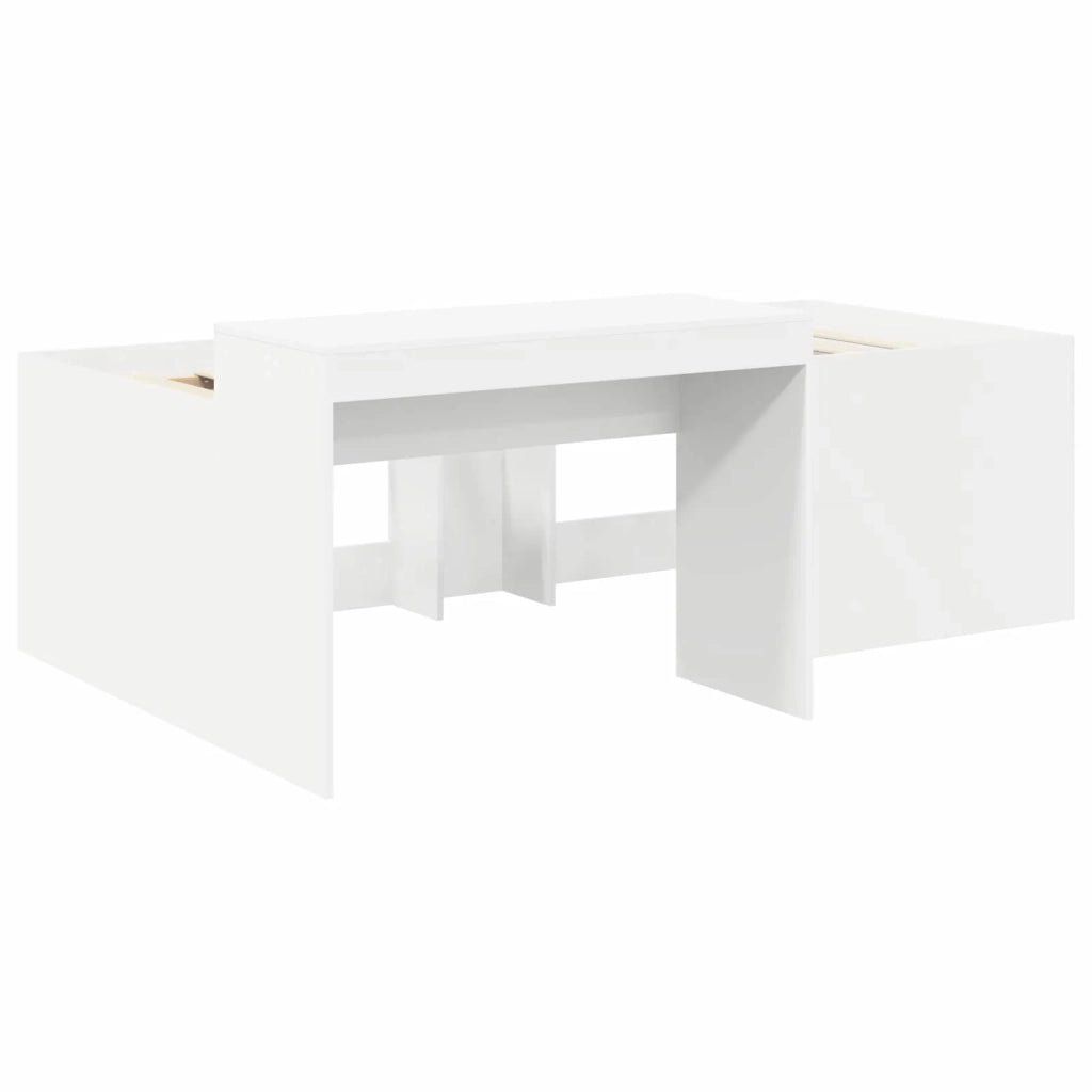 Letto alto per Bambini | Letto Infantile | Lettino con scrivania Bianco e Blu