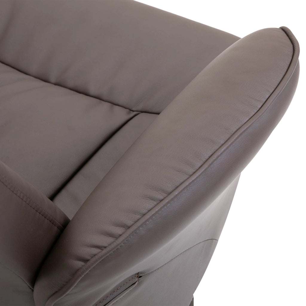 Set 2 Poltrone Relax con Poggiapiedi ¨C Xylo ¨C Schienale Reclinabile Regolabile Marrone