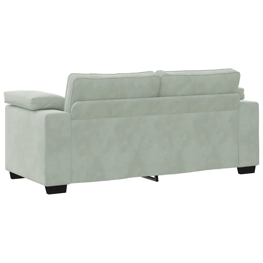Divano Divanetto Grigio Chiaro 180x77x82 cm in Velluto 4105267
