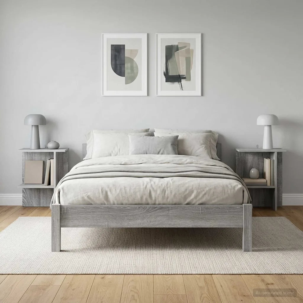 Tavolino da salotto 2 pz Grigio Sonoma 40 x 30 x 49 cm 8001074