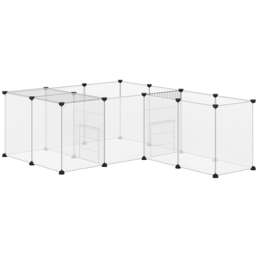 Recinto modulare per piccoli animali 20 pannelli ¨C Xylo ¨C 175x70x45 cm bianco