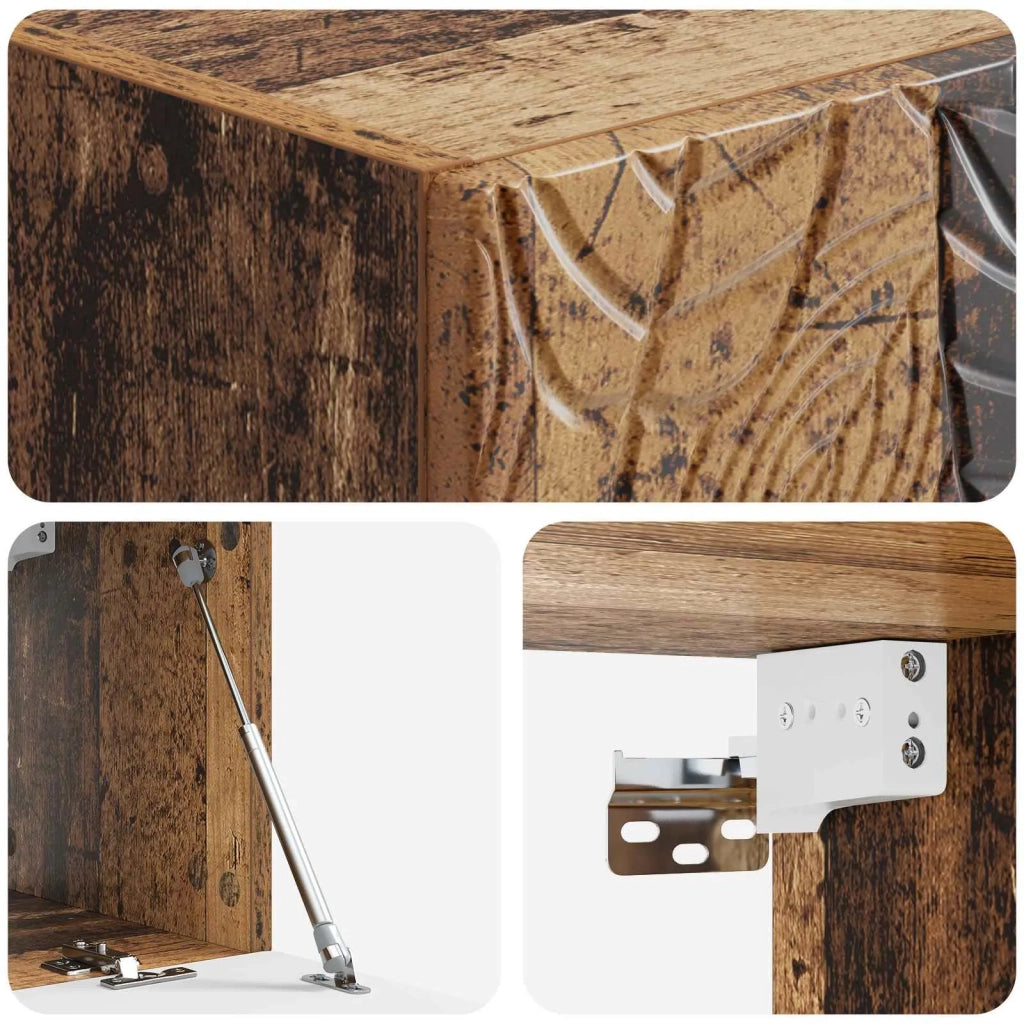 Mobile Porta TV da Muro 98 x 41 x 30 cm Legno antico 898873