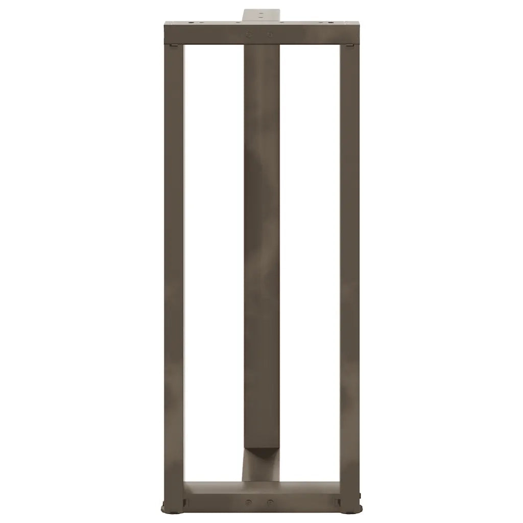 Gambe per tavolo da bar a forma di T 2 pz nere 40x35x(100-101) cm in acciaio 4013087