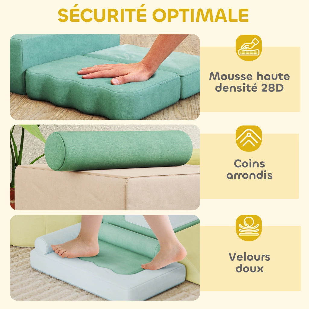 Set gioco motricit¨¤ con piscina palline ¨C Xylo ¨C tessuto lavabile 160x137,5x30 cm multicolore