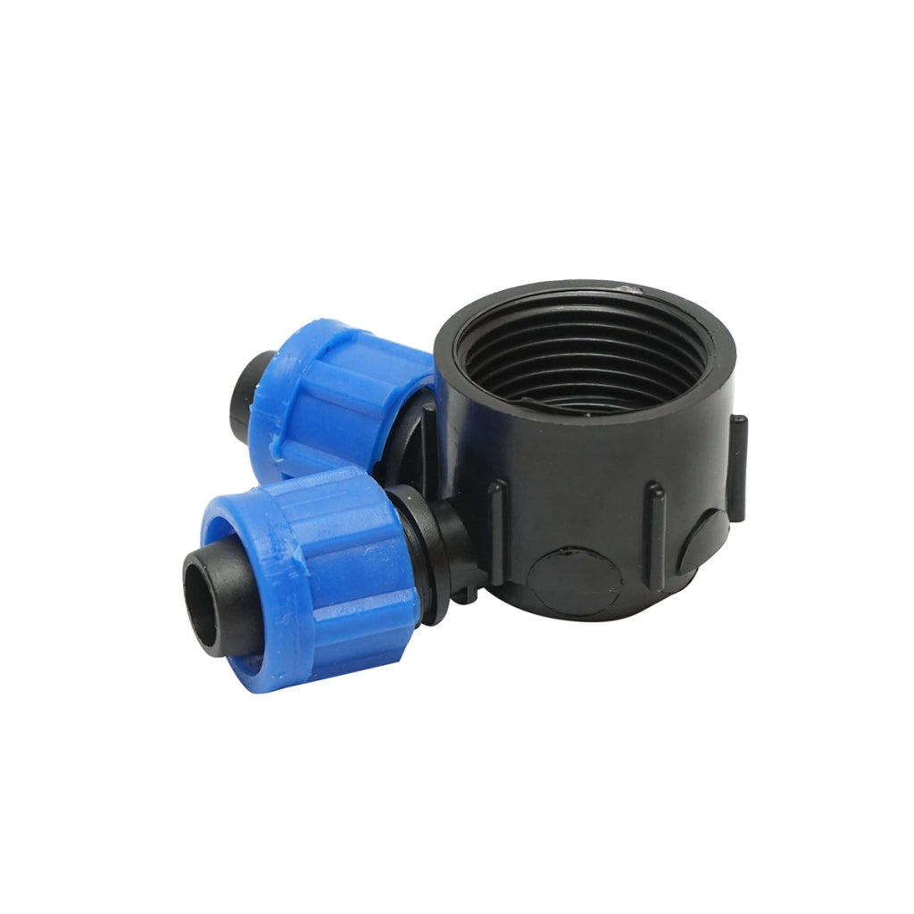 Distributore di connessione per tubo e tubo di gocciolamento da 16mm con 2 teste per sistemi di irrigazione