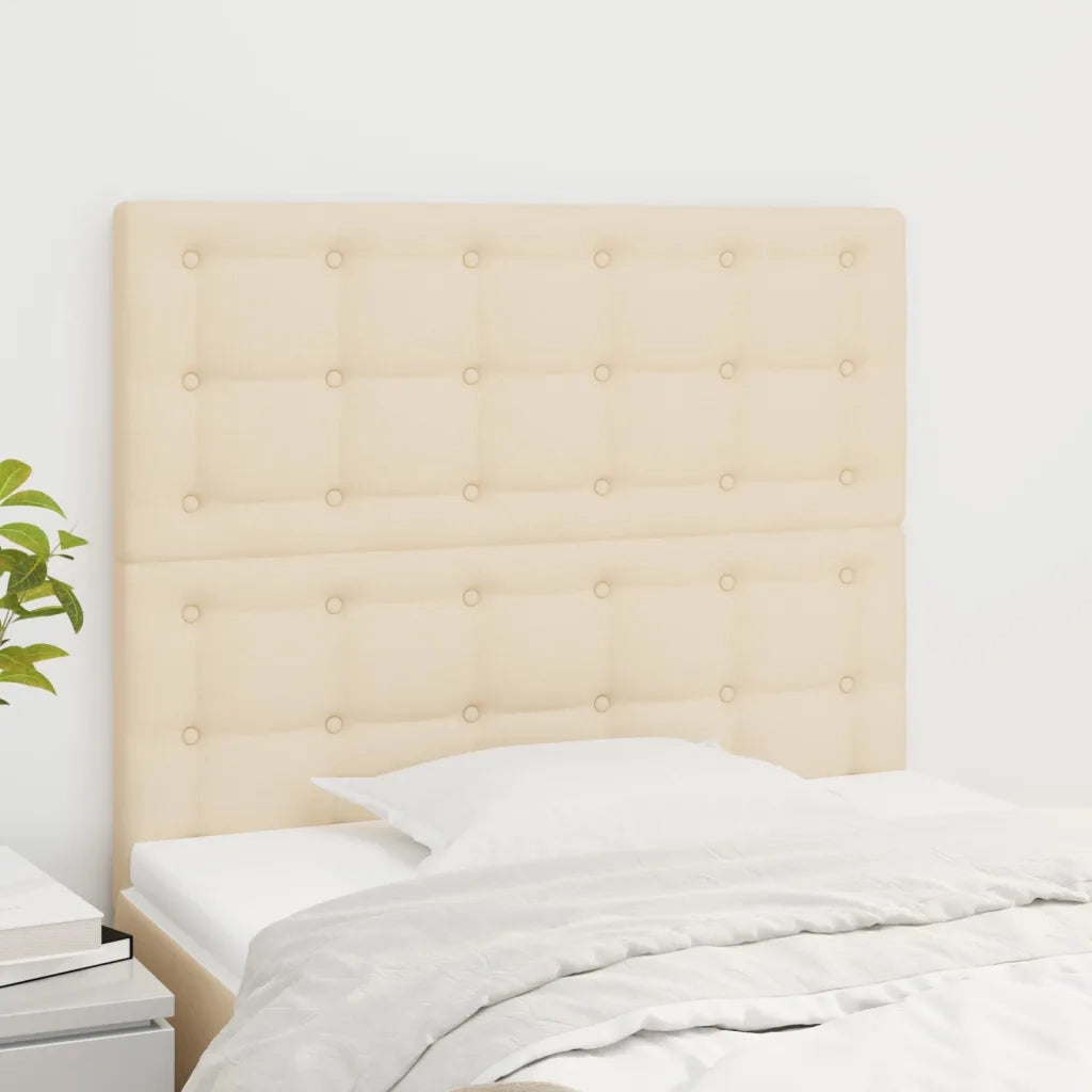 Testiera | Testata Crema 80x5x118/128 cm Tessuto