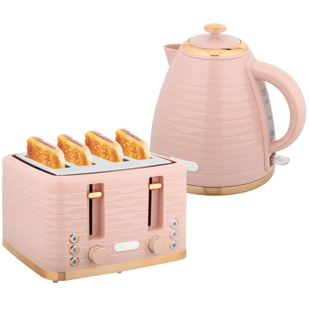 Tostapane e Bollitore 2 in 1 ¨C Minimal ¨C Rosa, 7 livelli tostatura, funzione scongelamento e riscaldamento
