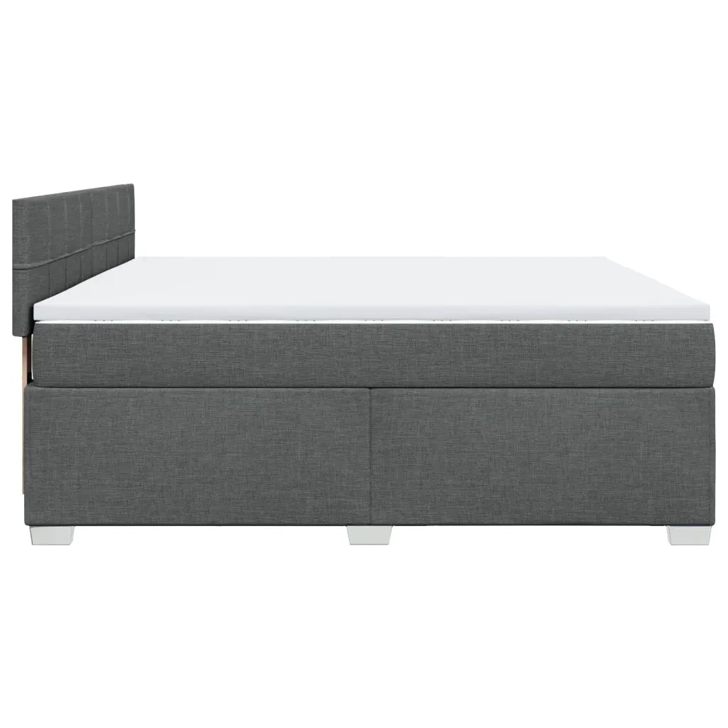 Giroletto a Molle con Materasso Grigio Scuro 180x200 cm Tessuto 3285968