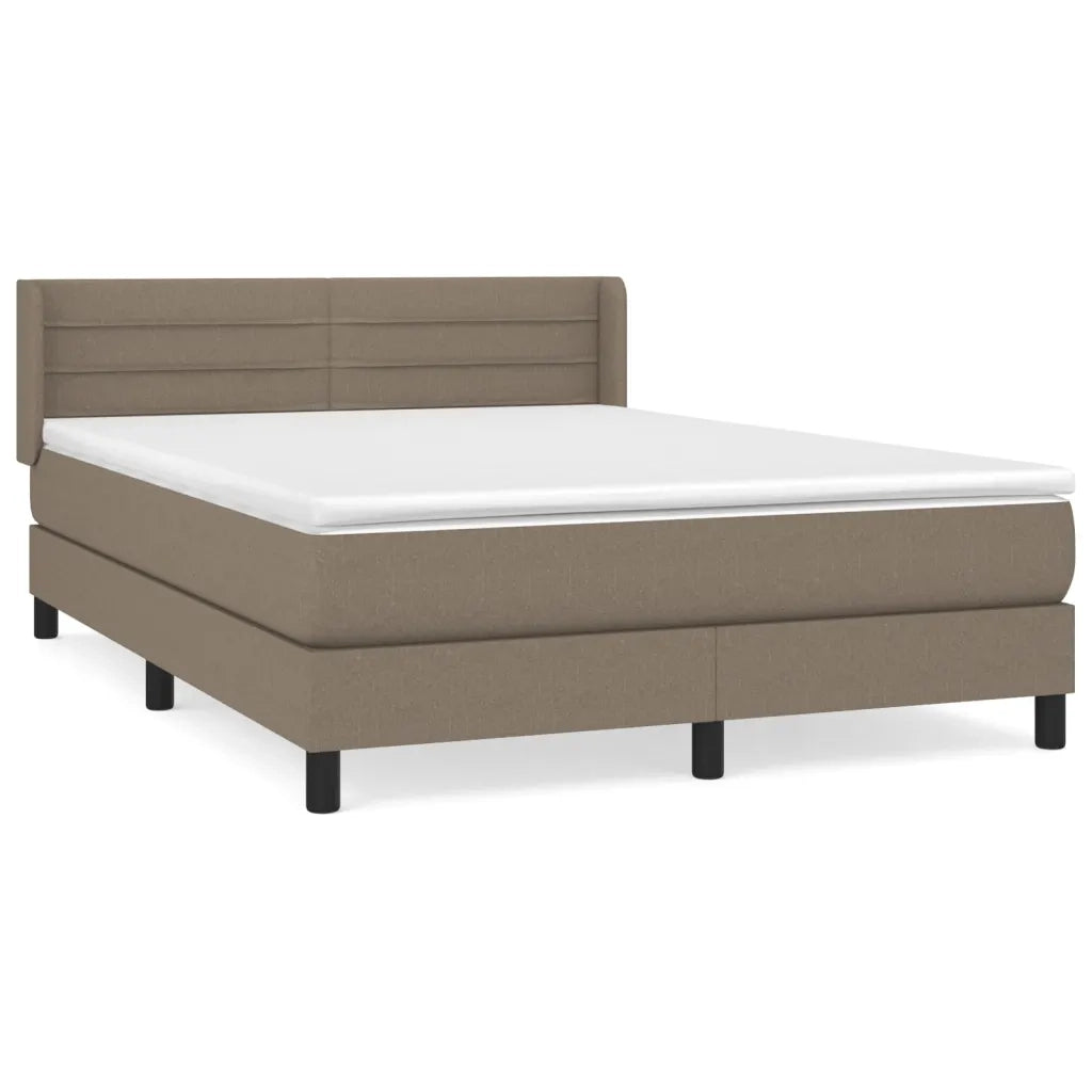 Giroletto a Molle con Materasso Tortora 140x200 cm in Tessuto 3129797